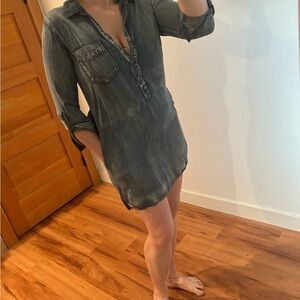 Cloth & Stone Chambray Denim Shirt Dress size Medium